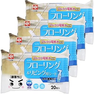 レック Ba 水の激落ちシート フローリング & リビング 20枚入 (4個パック) アルカリ電解水使用 S00906