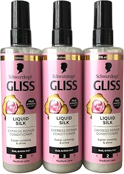 Schwarzkopf Gliss Hair Repair Liquid Silk Express Repair Conditioner 200ml- Pack of 3