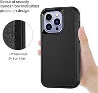 Vista 6 de X-belmox Funda protectora para iPhone 14 Pro Max, 3 capas resistente para Apple 14 Pro Max resistente a prueba de golpes, a prueba de caídas Funda