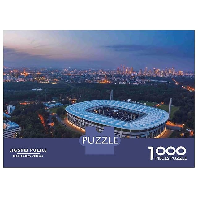 Foto 2 de 8 de Rompecabezas de 1000 Piezas Estadio al Atardecer: Paisaje Urbano, Luces del Estadio Nocturno, para Adultos