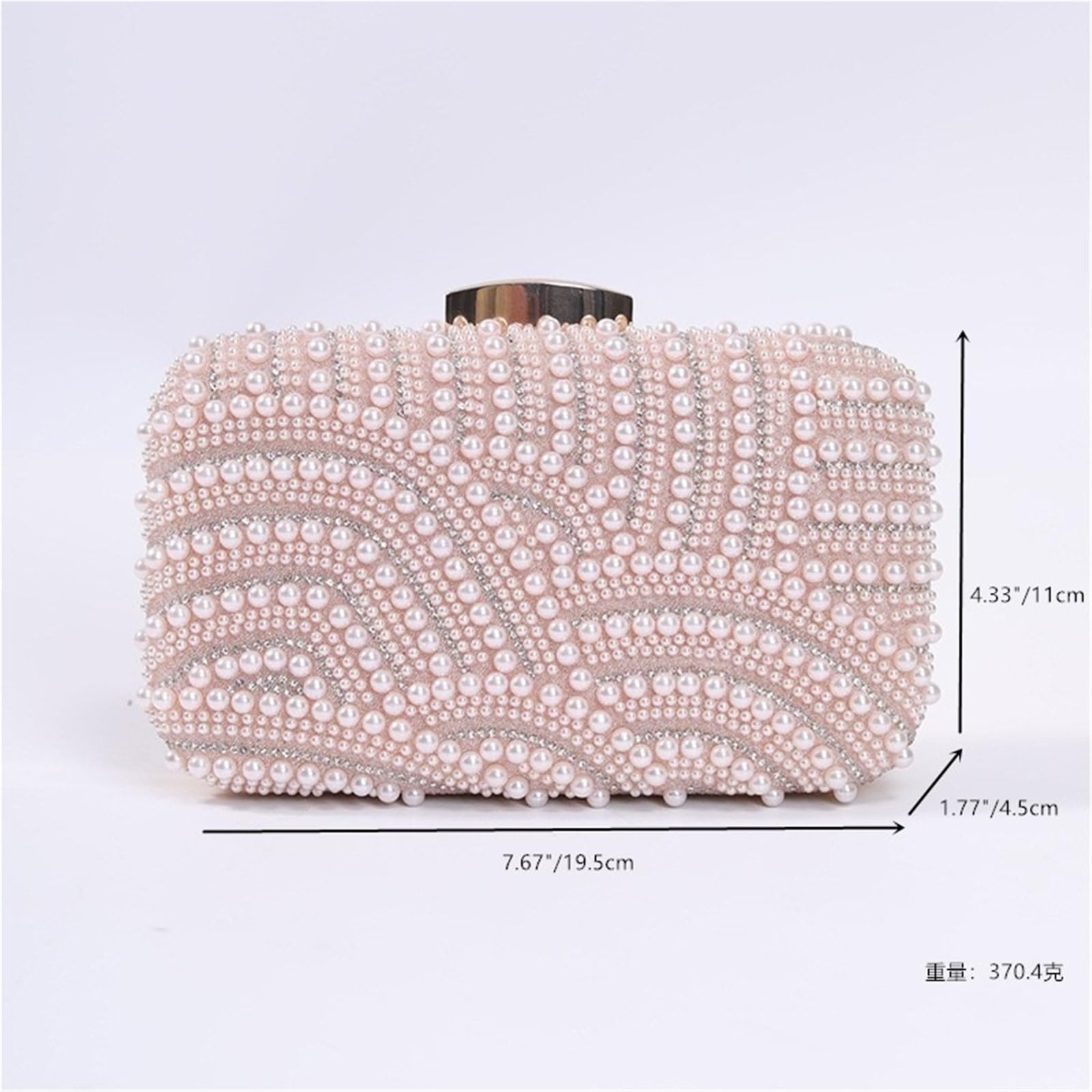 Ladies Pearl Elegant Evening Bag Fashionable Stylish Beading Wedding Dinner Party Banquet Dress Clutch With Long Chain Purse