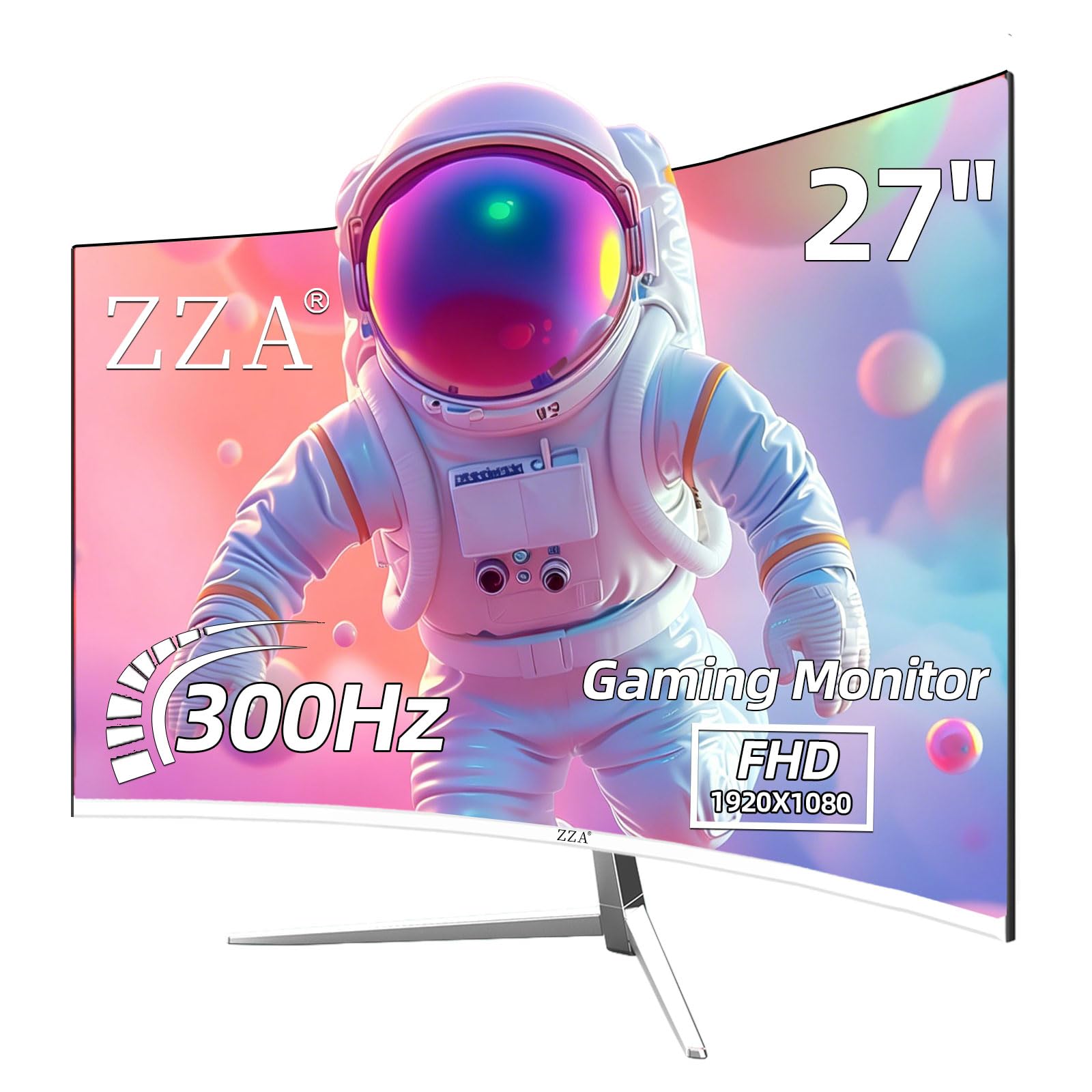 Amazon.com: ZZA 27 inch White Gaming Monitor,240-300Hz Curved