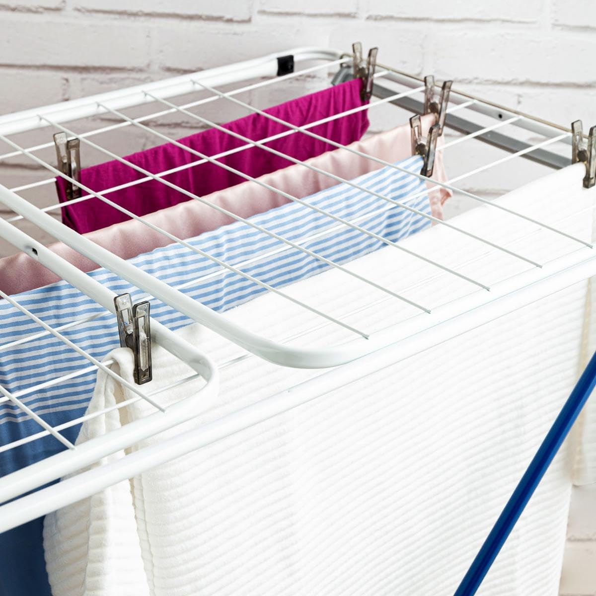 Quid Heracles Painted Steel Clothesline 167 x 55 x 96 cm-18 m Folding Iron