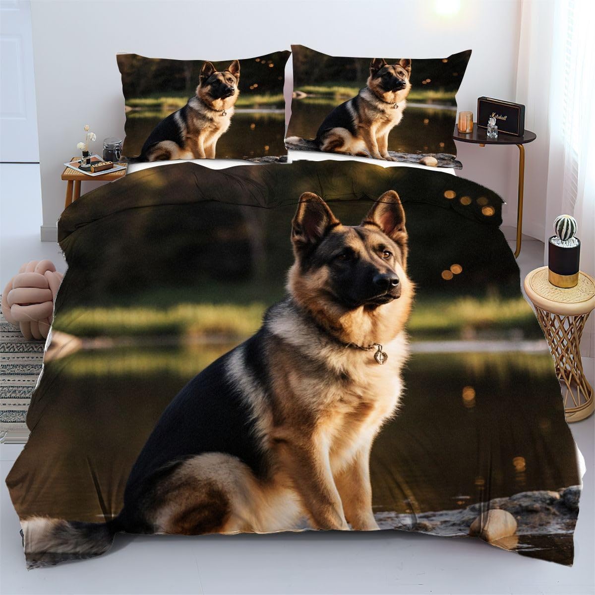 Housse de couette 90x190 cm chien pour créer un cocon douillet dans la chambre enfant