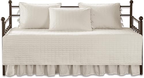 Miniatura 9 de Comfort Spaces - Funda para sofá cama, acolchada doble cara de lujo, ropa de cama acogedora para todas las estaciones con falda de cama, fundas a