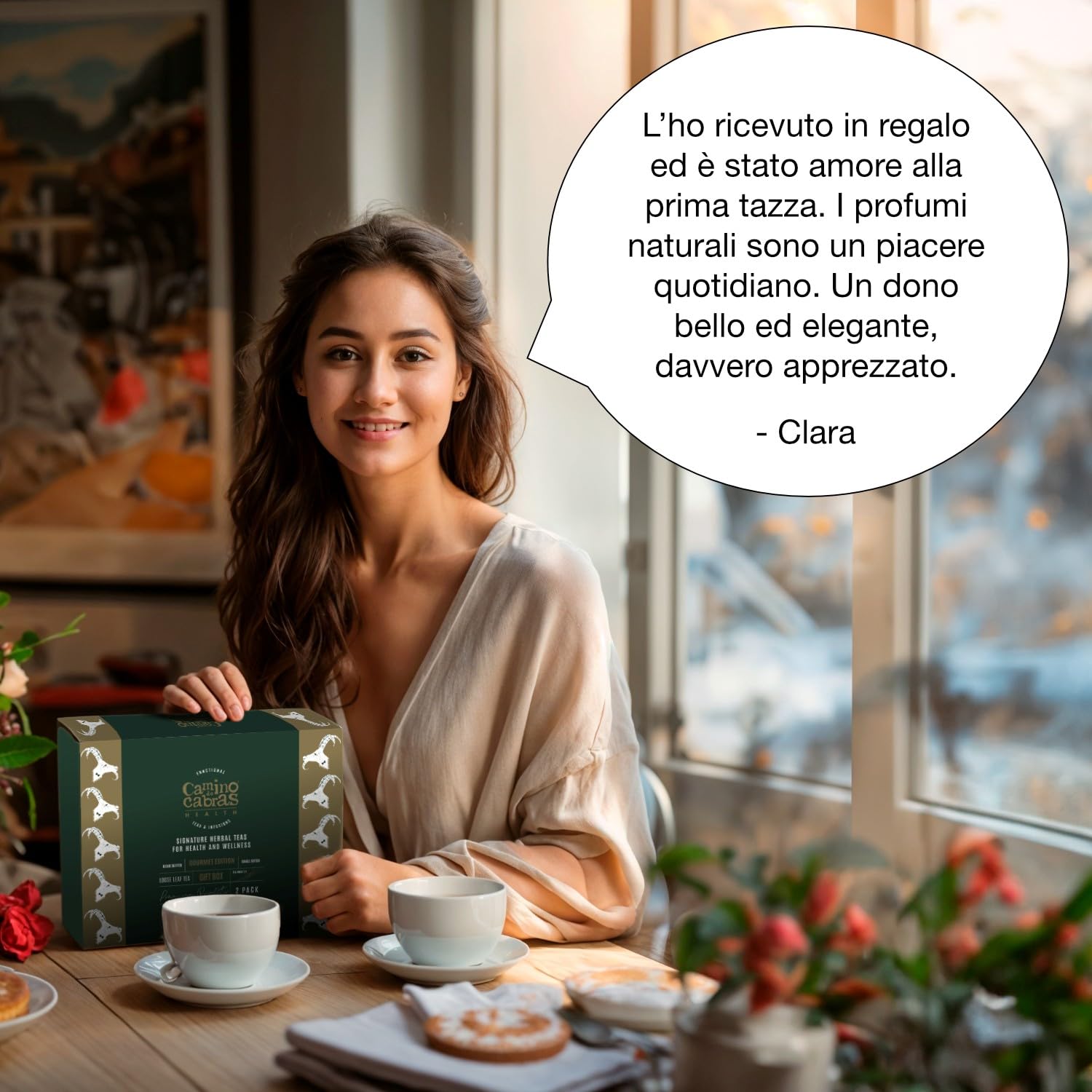 Tisane Confezione Regalo - Te Chai Masala Speziato - Energizzante, Detox - Tè Nero, Curcuma, Zenzero, Pepe Nero, Cannella, Lamponi, Cardamomo - Box 2x 100g - Perfetto per Chai Latte