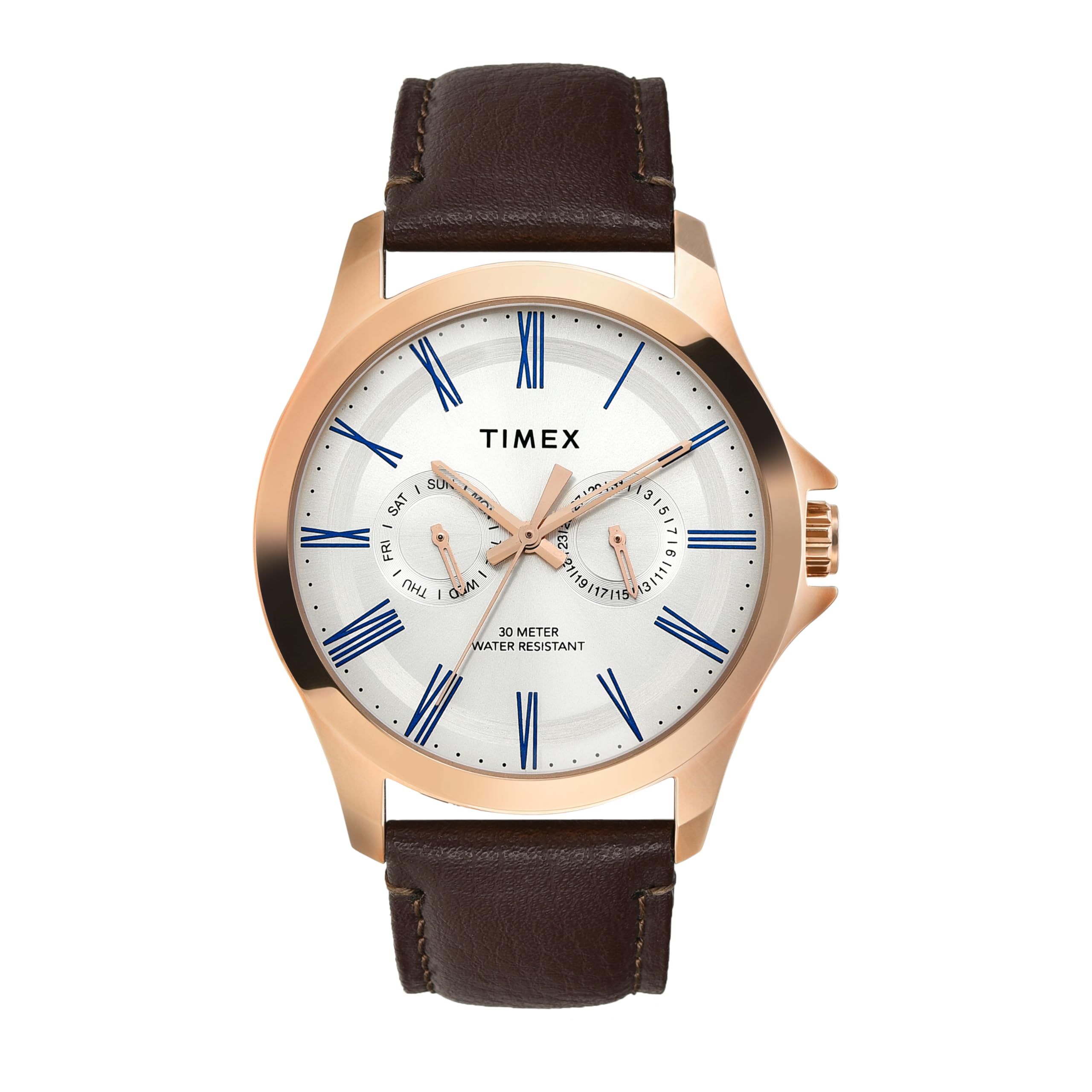 TIMEX Men Leather Silver Round Analog Dial Watch- Tw000X128, Band Color-Brown (B0CQRRG793) Amazon Price History, Amazon Price Tracker