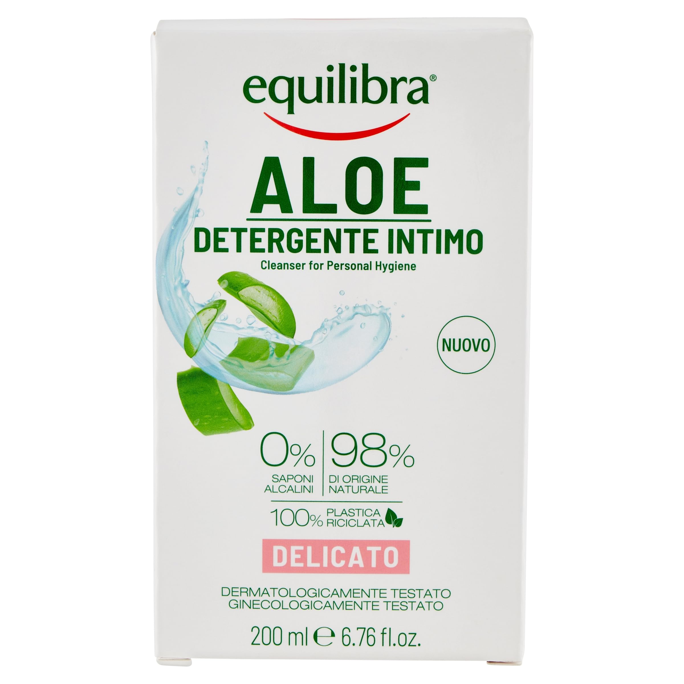 EQUILIBRA Soap Intimate Delicate Aloe 200 ml Product for Hygiene Intimate