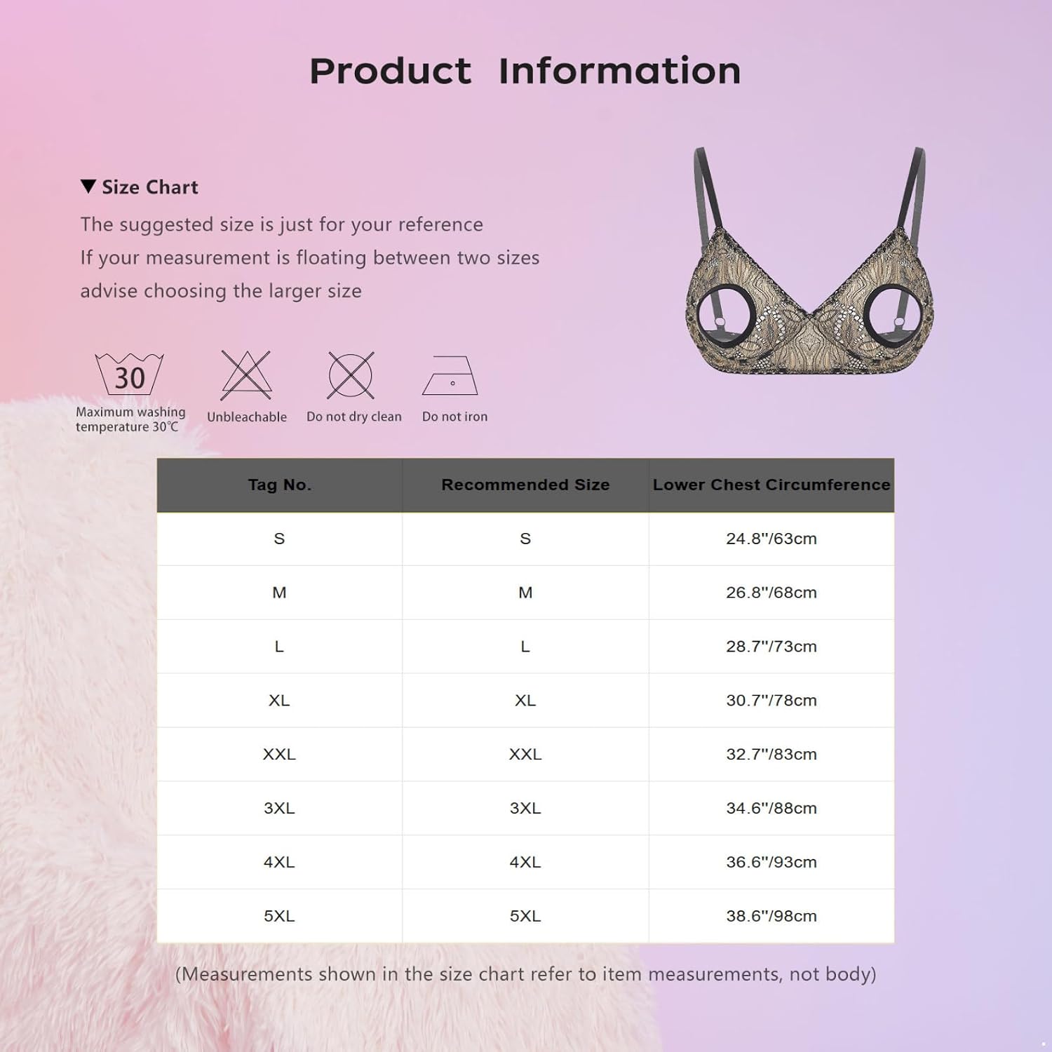 Linjinx Women's Lingerie Lace Cutout Bra Tops Open Nipples Adjustable Straps Brassiere Bralette