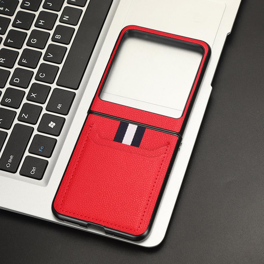 Custodia In Pelle Con Porta Carte Per Motorola Razr 40 – Cover Anti-caduta Con Schermo Pieghevole E Bordi Rialzati – Colore Verde – SHIEID