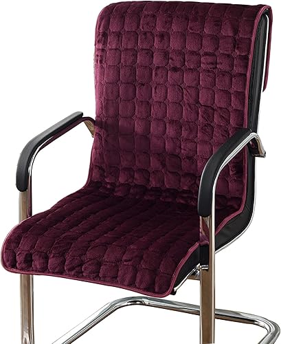 Cojín de asiento cómodo de felpa, almohadillas antideslizantes de una pieza con lazos, cojín lavable para respaldo de silla de juegos para silla de