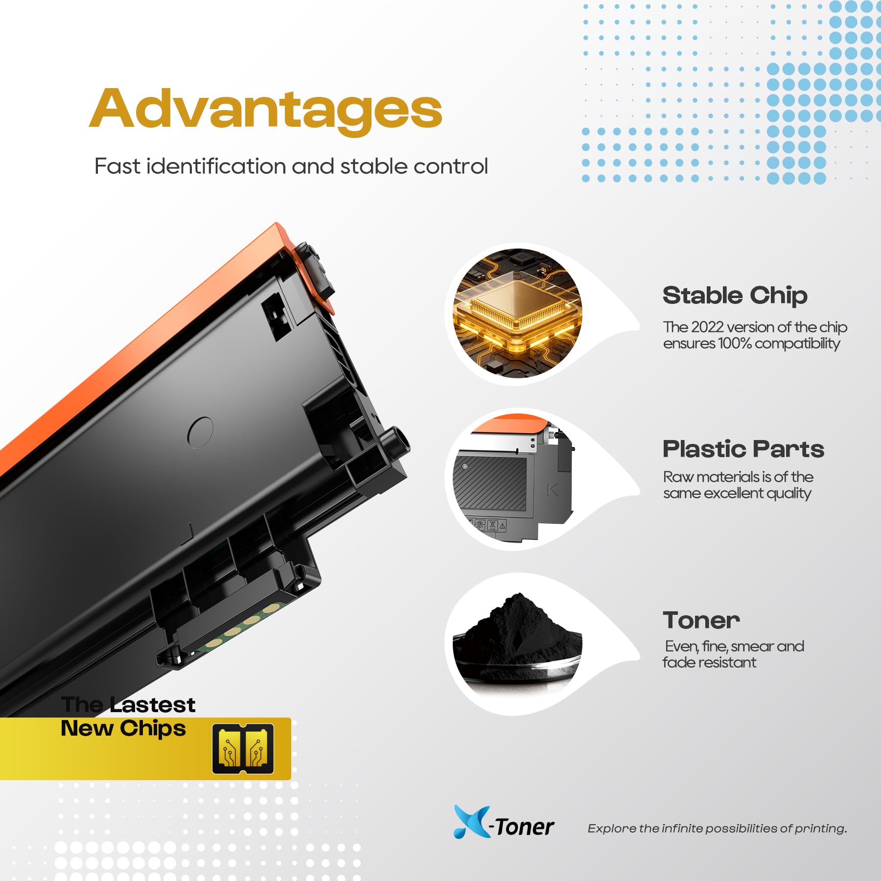 X-Toner 117A W2070A Toner Compatible con HP 117A Cartucho de Tóner para HP Color Laser 178nw 179fnw 178nwg 179fwg 150a 150nw 150w W2070A W2071A W2072A W2073A(Paquete de 4)