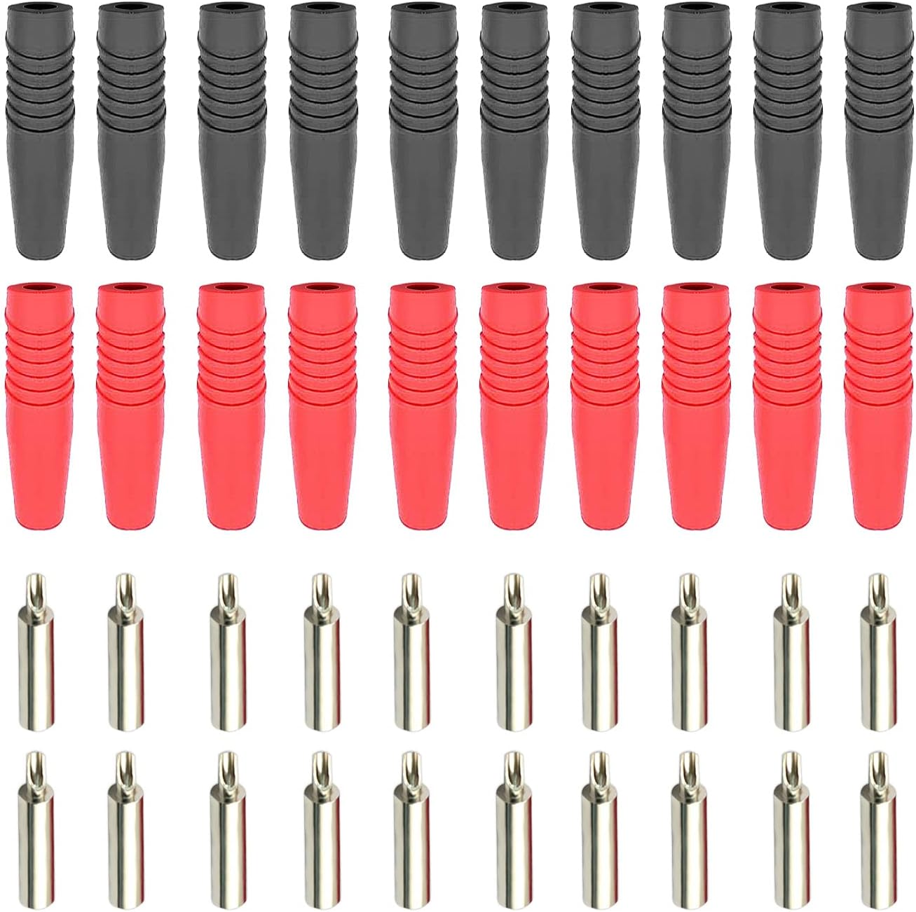 Amazon.com: 10Pcs Brass Insulated Safety Shrouded 4mm Female Banana ...