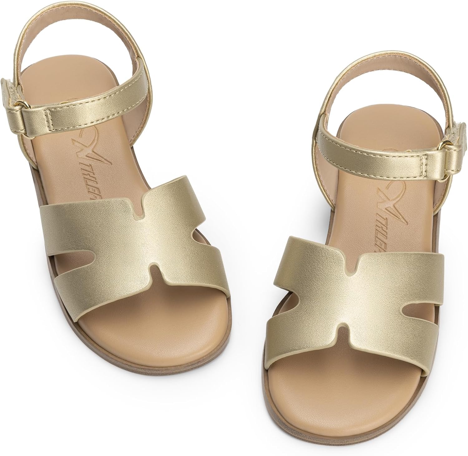Athlefit Toddler Sandals Girls Dress Sandals Open Toe Flat Ankle Strap Summer Shoes for Toddler/Little Kid/Big Kid