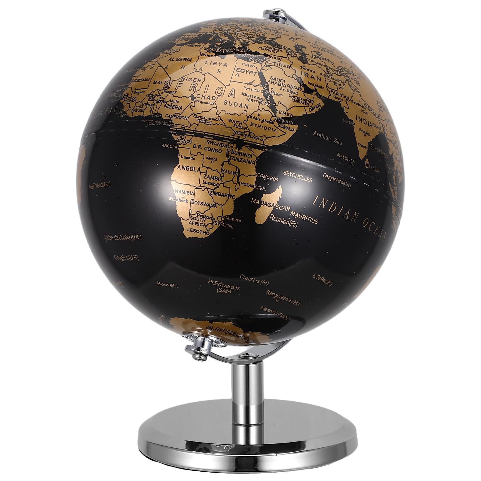 Globo Terráqueo Decorativo Accesorio Educativo y Decorativo Moderno para Escritorio con Diseño Detallado para Oficina y Estudio