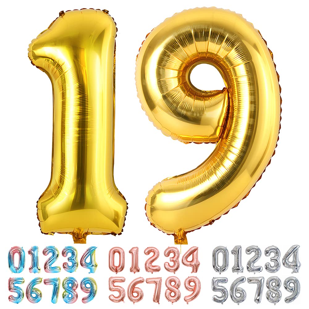Foil Globo Número 5 Azul 40" (101cm), Inflable Helio o aire, Gigante Numeros 0-9, 10-19, 20-29, 30-100, Grande Globos Decoración para La Boda Aniversario y Cumpleaños Fiestas — view 667