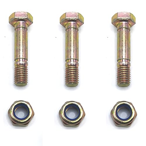 Miniatura 4 de Paquete de 3 pernos y tuercas de cizalla 710-0890 para modelos MTD Craftsman Troy-Bilt Cub Cadet 710-0890A 910-0890 A 910-0890 modelos de