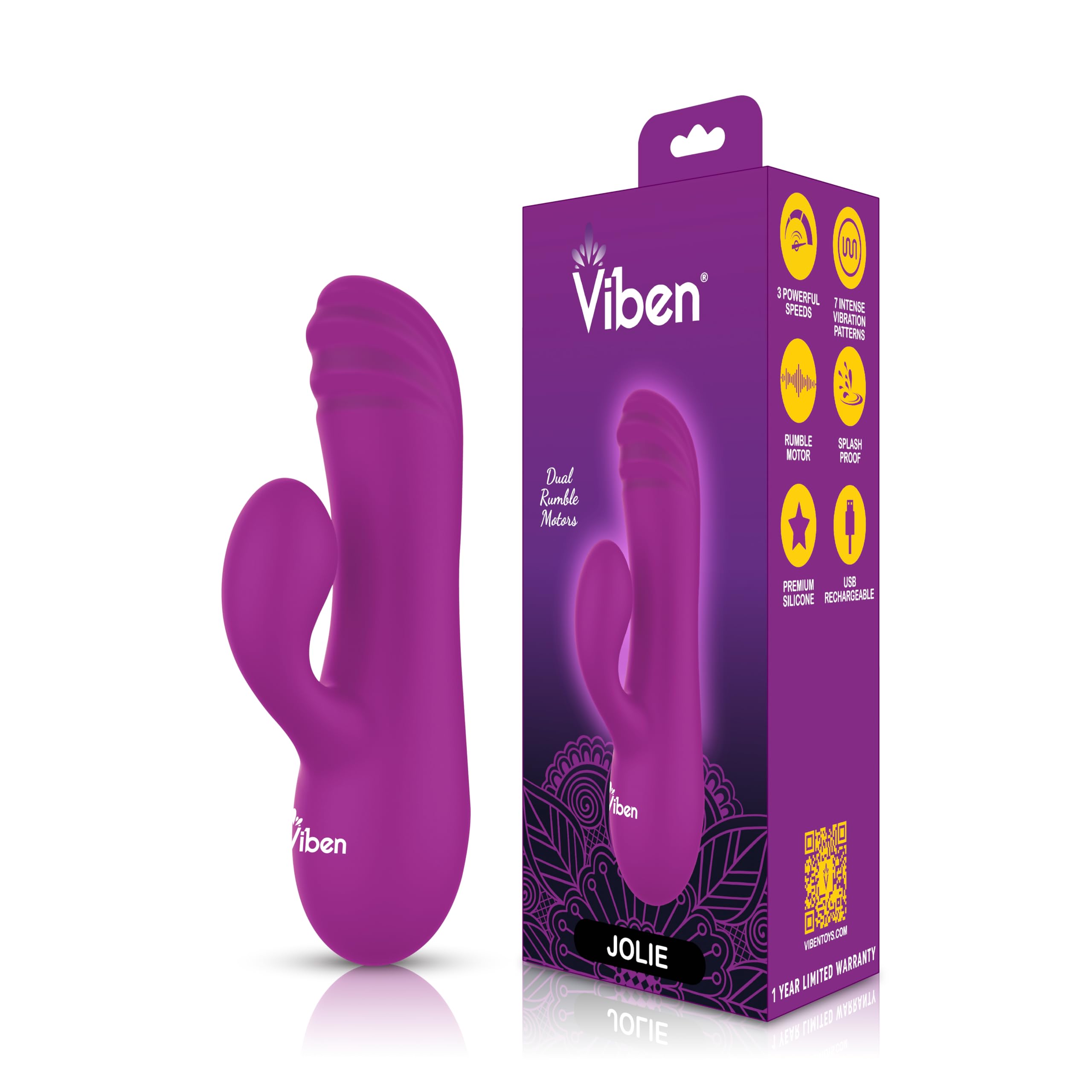 Amazon.com: Viben Jolie Mini Rabbit Vibe | Compact Vibrator w/Pleasure  Ridges for Women | Premium Silicone | USB Rechargeable | On The Go Travel  Vibe : Health & Household