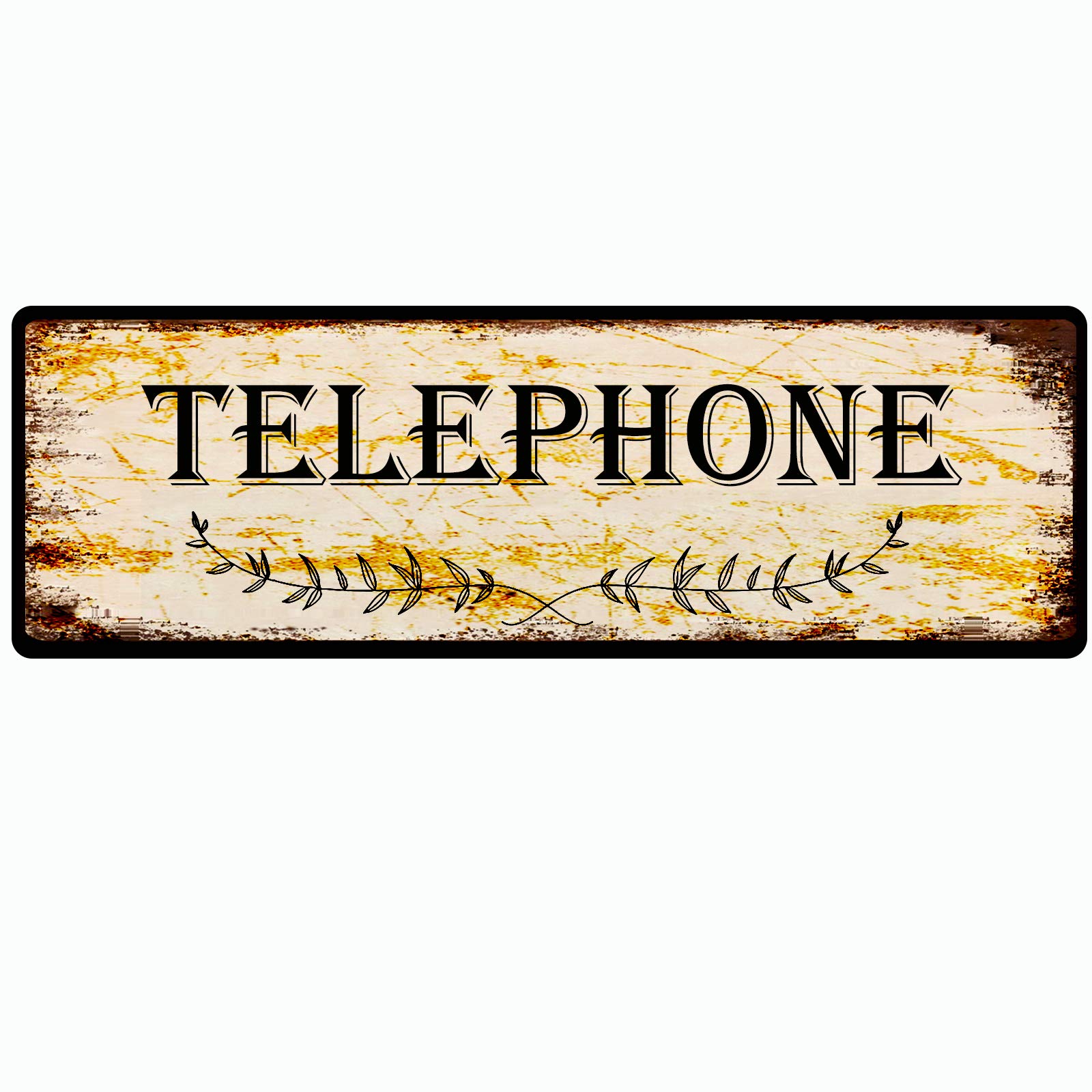 Telephone Vintage Tin Signs Art Plaque Aluminum for Bedroom Kitchen Garden Wall Pub Club Coffee Hanging Decor 4x16 Inch