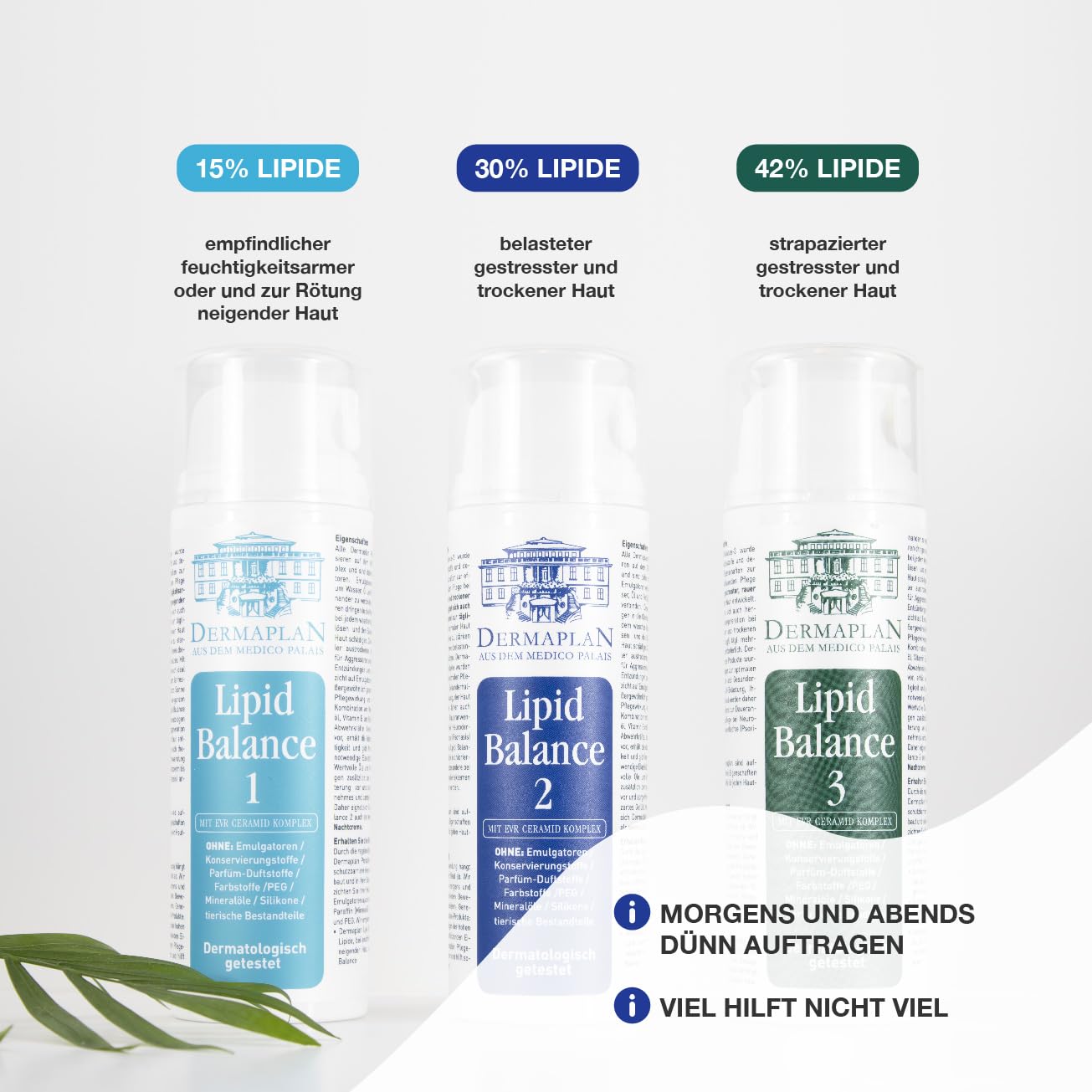 DERMAPLAN Lipid Balance 2 Feuchtigkeitscreme mit 30% Lipiden, 150 ml