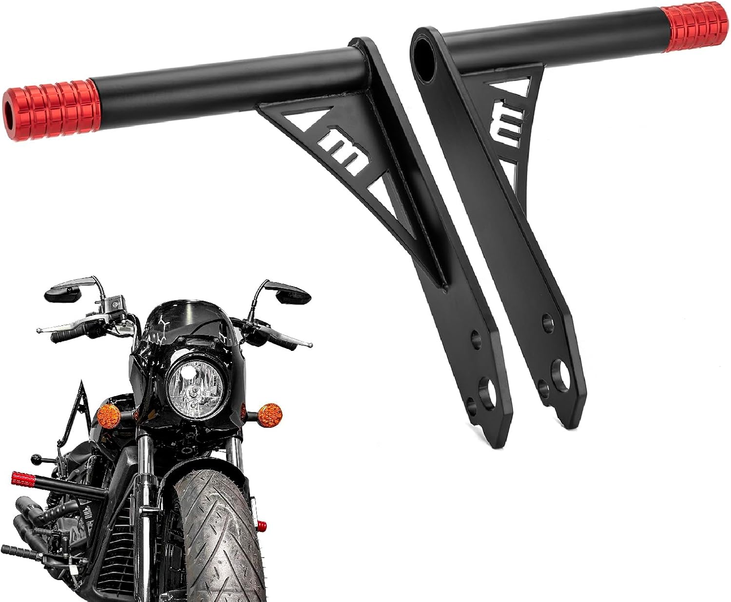 Mofun Front Engine Guard Highway Crash Bar Falling Protection Compatible with Indian Scout and Scout Bobber Sixty Rogue Custom Bars 2015-2024, Black