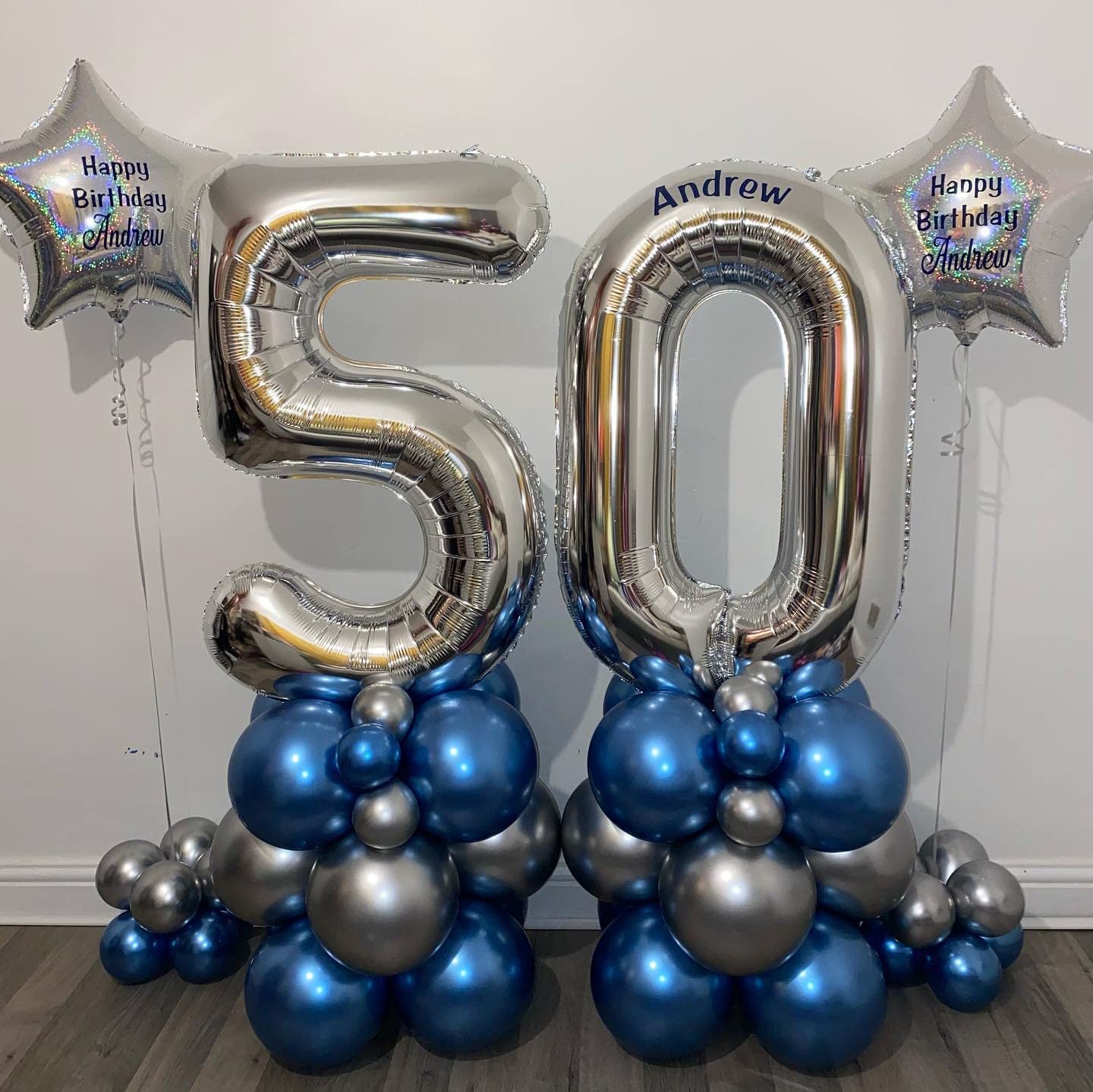 Amazon | 40インチ シルバー 50 数字 風船 巨大 50個 フォイル