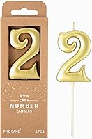 Vista 39 de PHD CAKE Velas de cumpleaños de 7 cm Elegantes Azul Número 4, Velas de Número Azul, Velas de Número para Pastel, Celebración de Fiesta