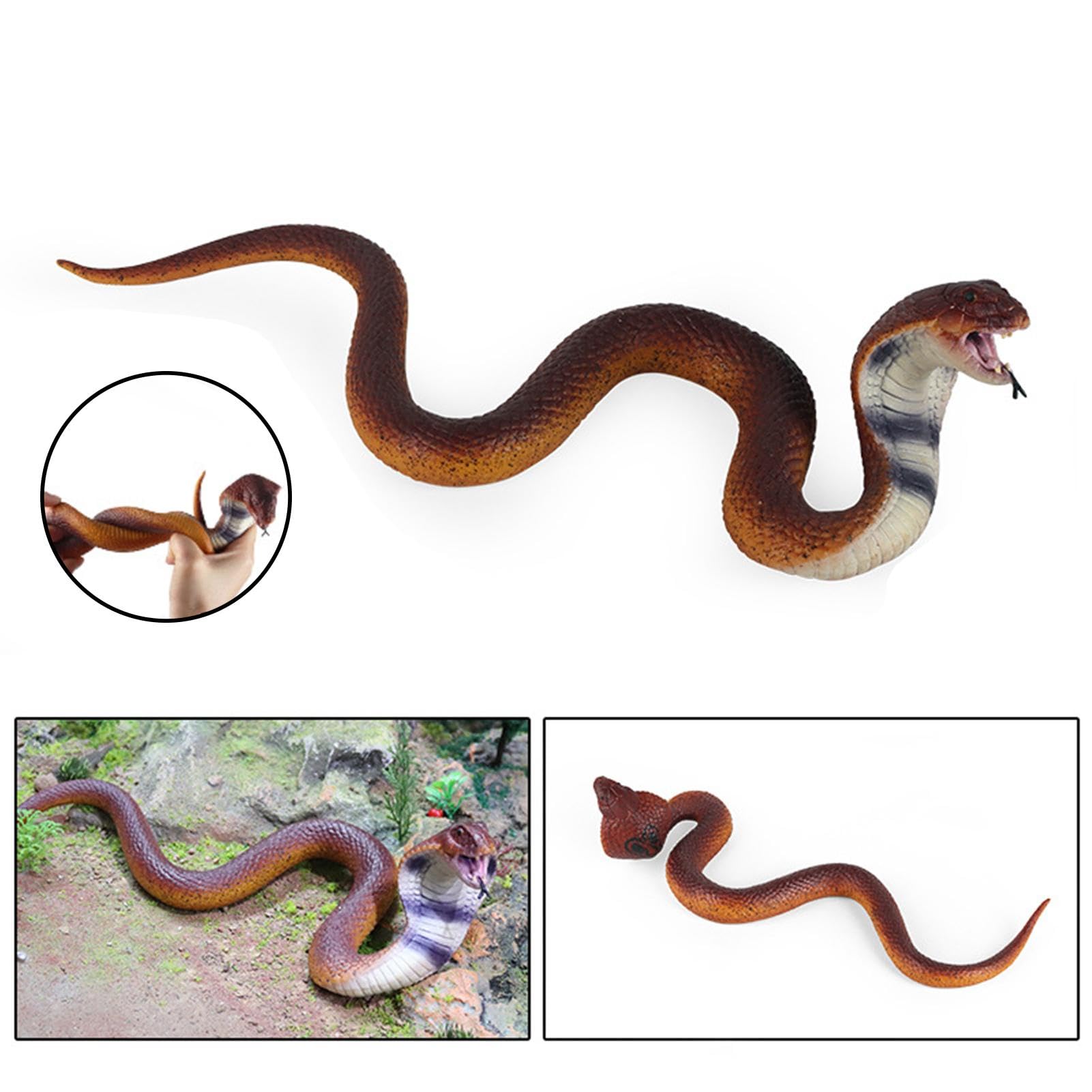 YEAMLTE Faux Serpent Réaliste En Caoutchouc – Jouet Serpent Ultra-Réaliste Pour Effrayer Oiseaux & Décorer Halloween – 1 Pièce