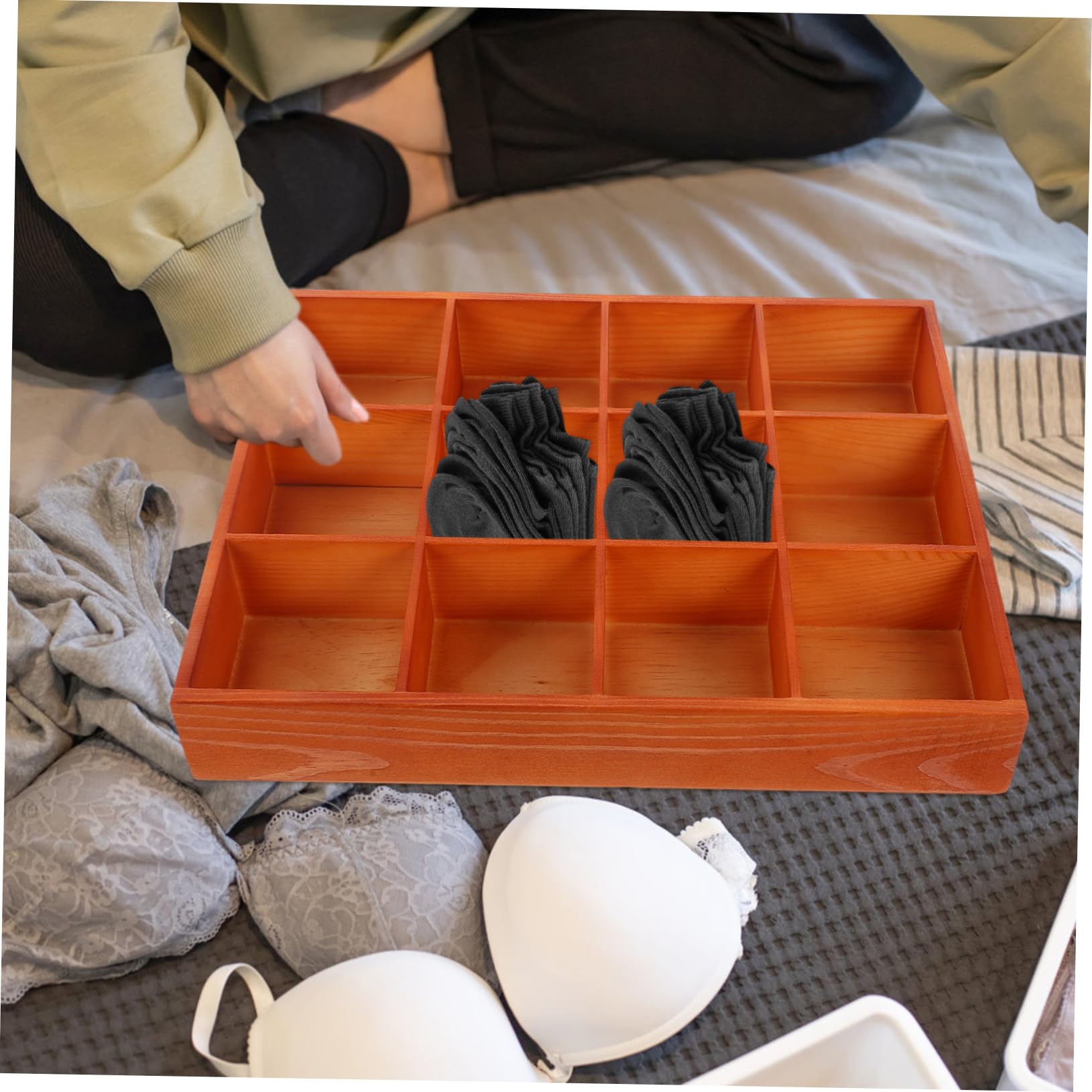 ULTECHNOVO Organizer Per Scomparti Per Calzini e Biancheria Intima Vassoio Diviso Per Gioielli e Alimenti Contenitore Per Tè e Oggetti