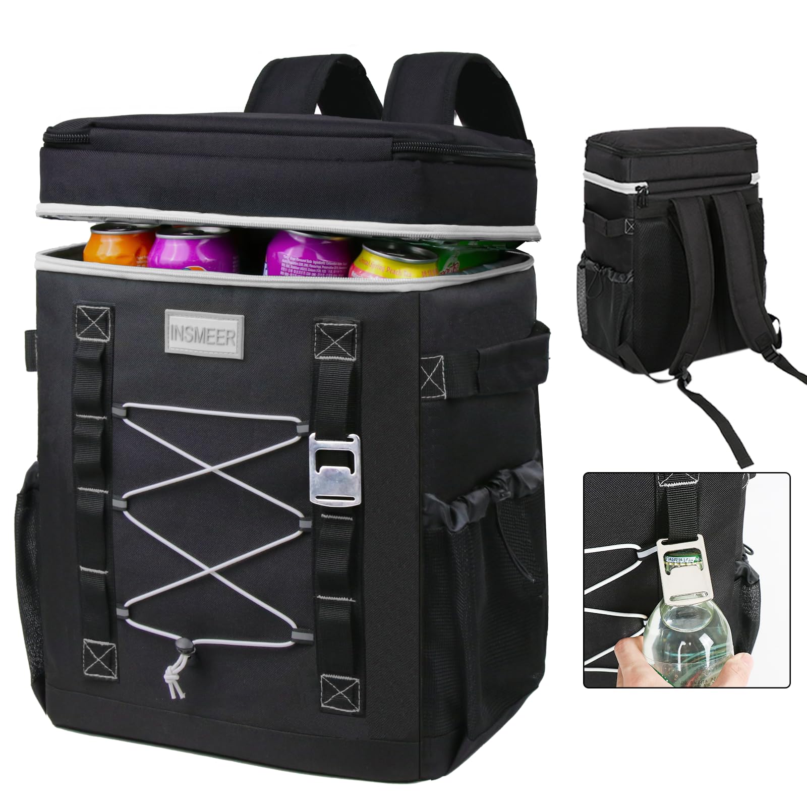 INSMEER Ice Box & Cooler Bag, 30L Insulated Lunch Tiffin Bag for Office Men, Portable Chiller Thermocol Box for Ice for