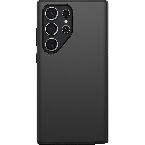 OtterBox Galaxy S23 Ultra Symmetry Series Case - BLACK, ultra-sleek, wireless charging compatible, raised edges protect camera & screen