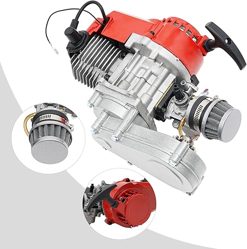 Miniatura 7 de Motor de arranque de tracción de 49 CC y 50 CC de 2 tiempos para mini motocross, cuatrimotos, motocicletas pequeñas, scooters de bolsillo, 2 tiempos