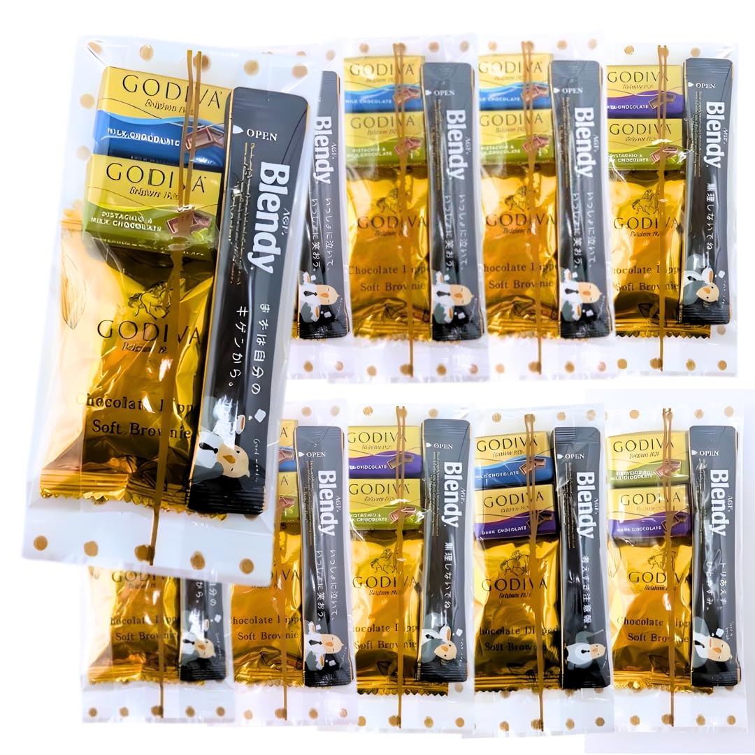 G0DIVA 10個 プチギフト ブラウニークッキー ナポリタン ブレンディ スティックコーヒー チョコレート バレンタイン ホワイトデー 義理 チョコ ゴディバ 職場 ギフト 個包装 BUBUDELI