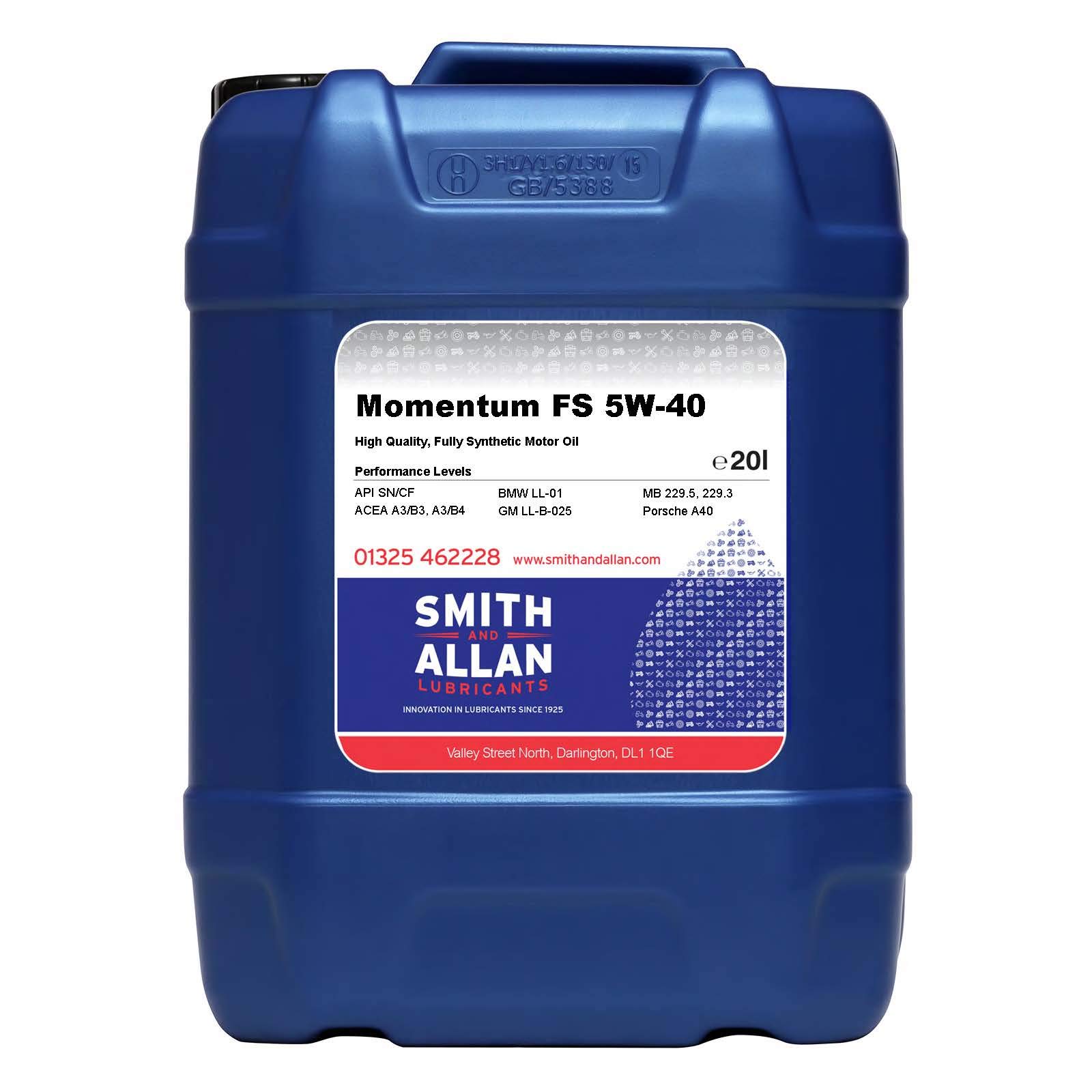 5W-40 Fully Synthetic Engine Oil ACEA A3/B4 API SN 20 Litre 20L