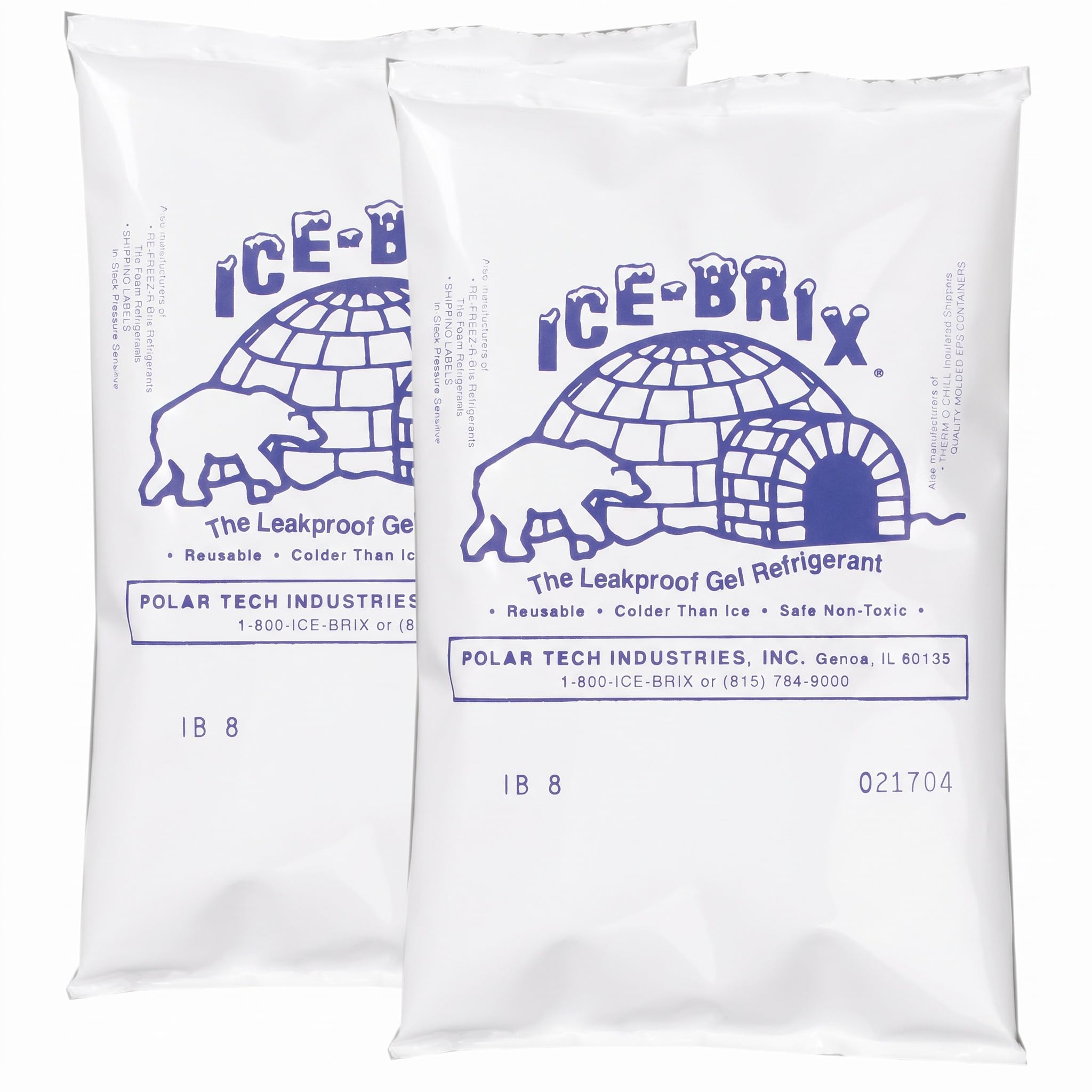 Polar Tech | IB 6 | ICE-BRIX & XTREME BRIX Cold Packs | 6 oz, 6" x 4" x 3/4" (Case of 48) — Amazon image 3