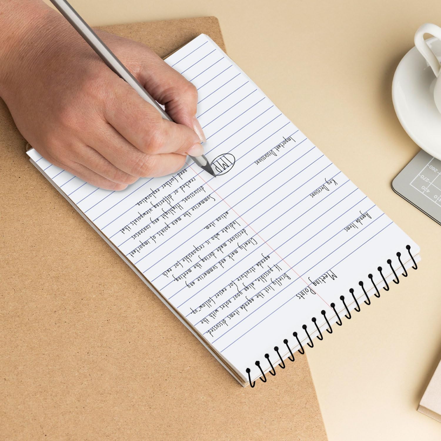 Rosmonde 12 Pack Spiral Steno Pads, 6 x 9, Gregg Rule, Black Steno Pad, Long Lasting - 80 Sheets (160 Pages), Top Spiral Notebook, Bulk Steno Notebook for Business, Top Spiral Steno Book for Office - Image 8