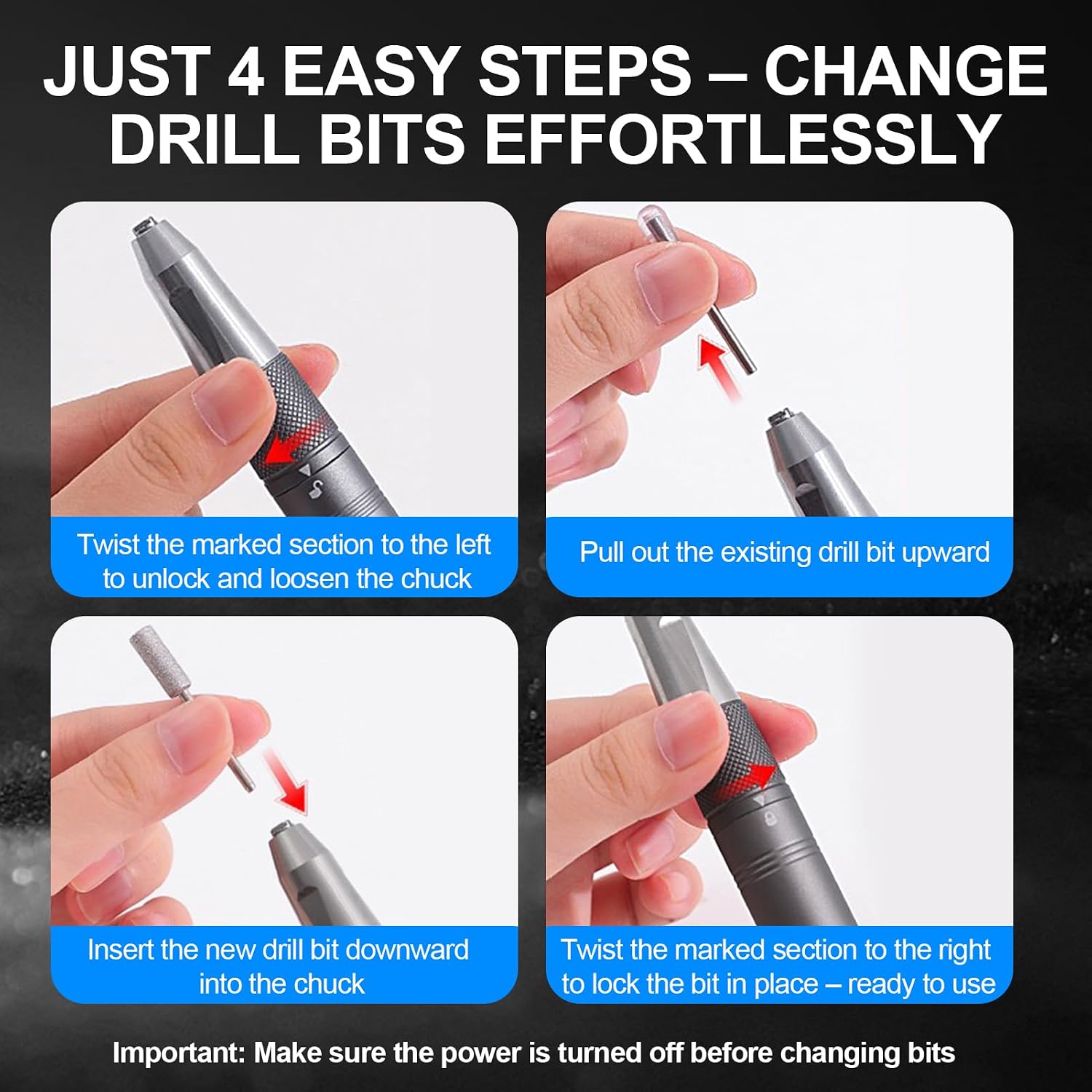 Professional Brushless Nail Drill 40,000 RPM Cordless Rechargeable Electric E-File | High Torque, Low Noise, Low Heat | Portable Nail Machine for Salon Technicians (Pink)