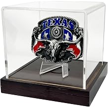 Mini Helmet Acrylic Display Case for 12 Scale Helmets, Solid Wood Base | Fully Assembled with Elevated Removable Riser, 3mm Clear Panels & 7" 5.2" 6" Interior Space, Helmet Not included