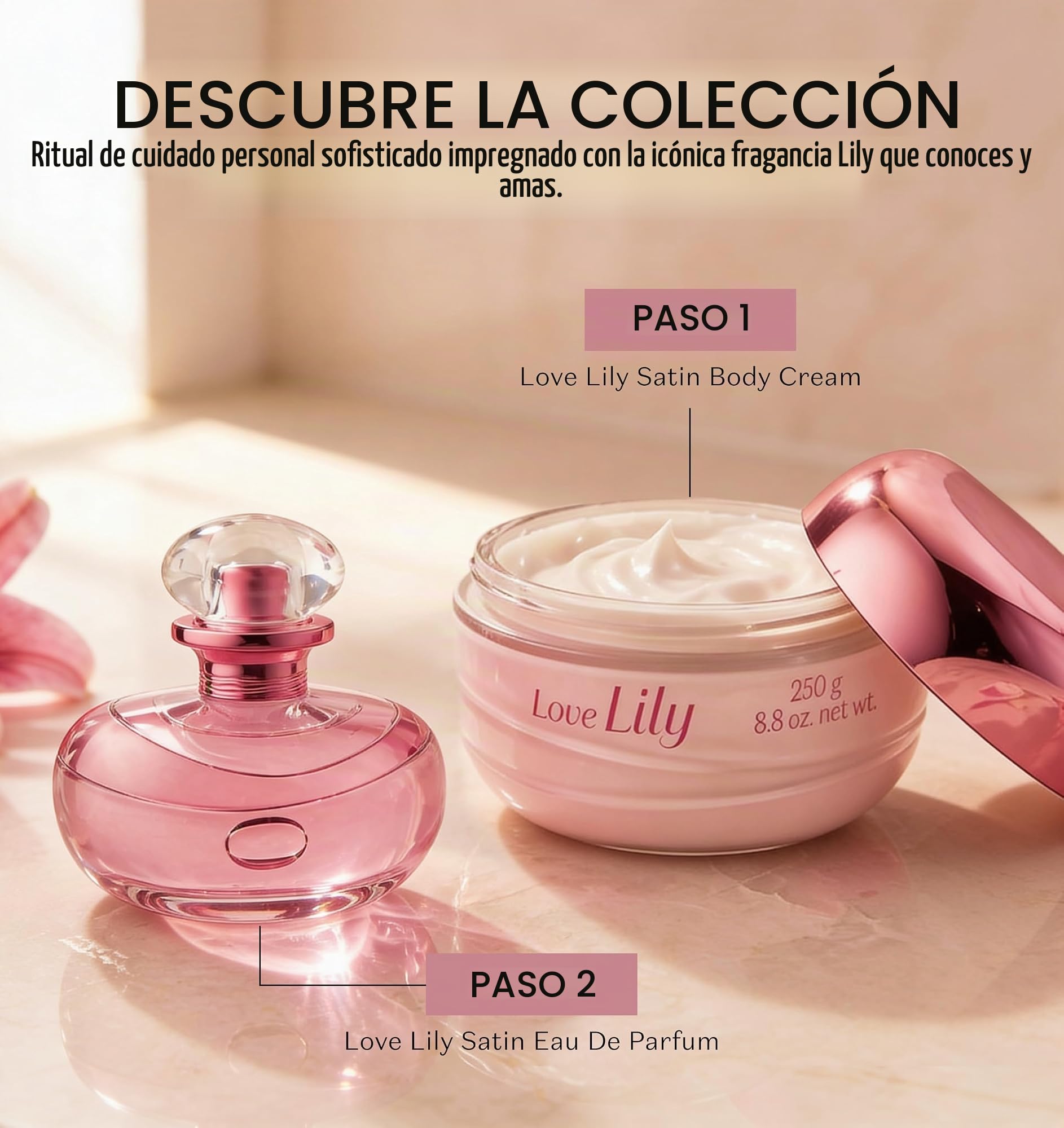 O Boticário | Love Lily | Eau de Parfum Mujer | 75 ml | Perfume Mujer EDP | Ámbar Floral | Acorde Grand Rose y Lirio | Sensual y con carácter | Larga duración | Vegano
