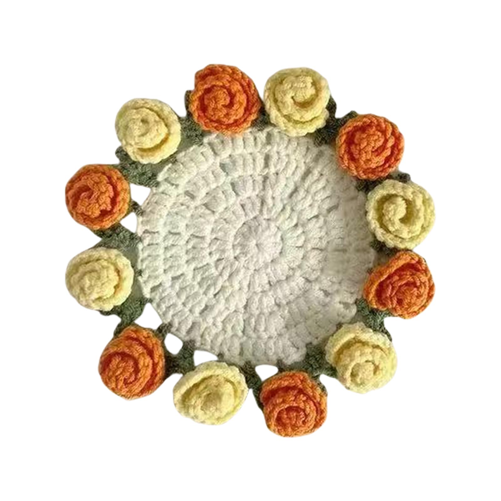 Coasters Crochet Kits Starter Rose Bouquet for Craft Lovers Rose Bouquet