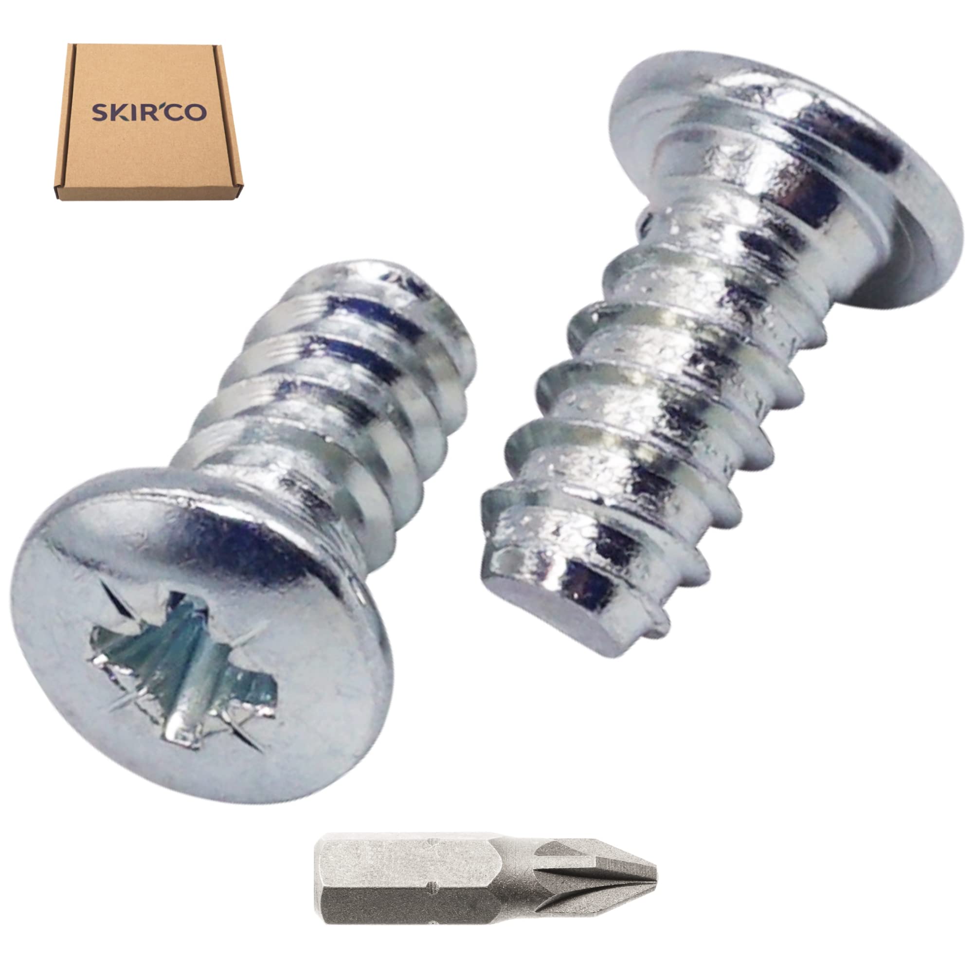SKIR'CO (150 pcs) Zinc Plated Euro Screws 6.0 x 13 mm, Drawer Runner Screws, Pan Head Screws, Hinge Screws - Image 2