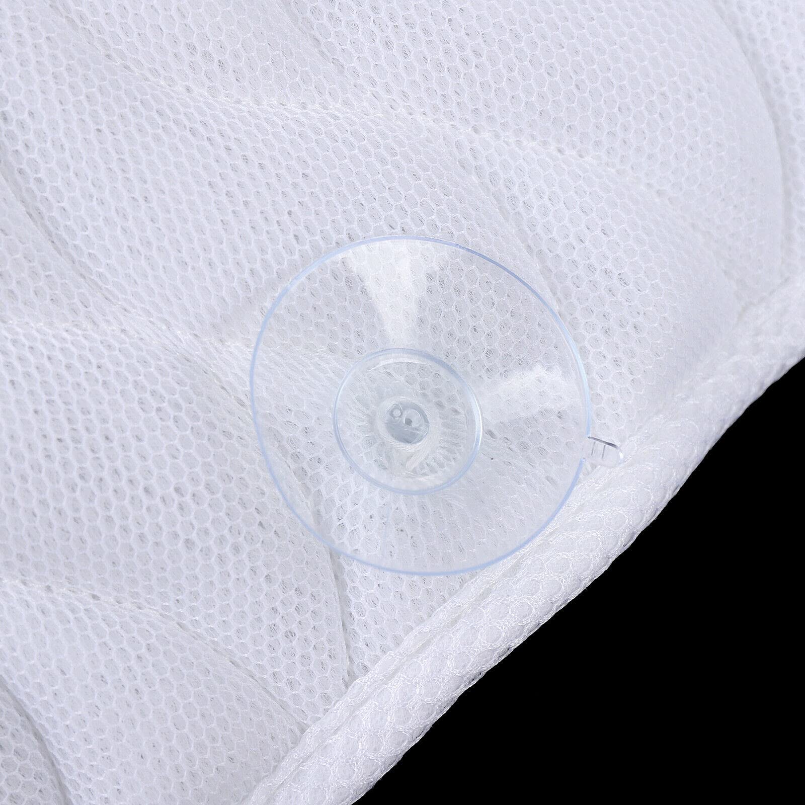 Tapis de Bain Douche Antidérapant Blanc 44 x 125 cm - Ventouse pour Absorber la Baignoire