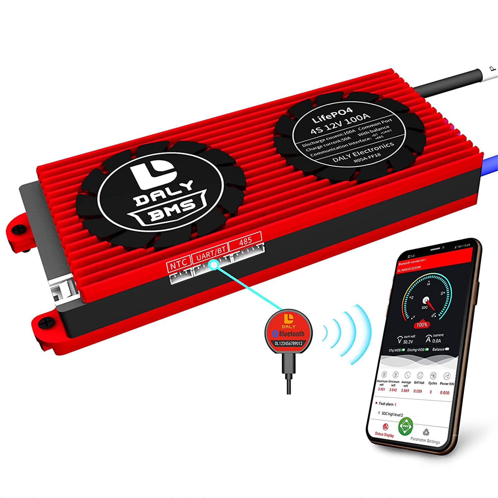 Buy DALY BMS Smart 4S LiFePO4 battery charging protection board