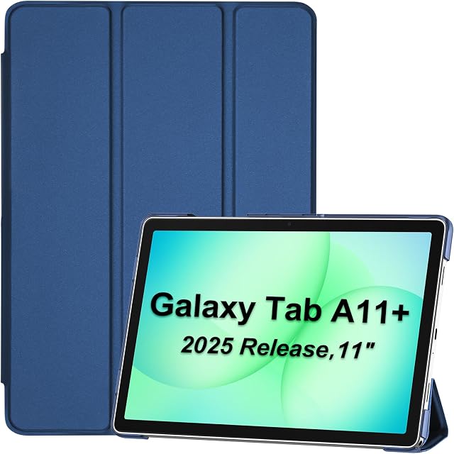 ProCase Smart Case for 11 Inch Galaxy Tab A11+ 2025/ A9+, Slim Stand Hard Back Shell Protective Cover Folio Case for Galaxy Tab A11 Plus/ A9 Plus -Dark Blue