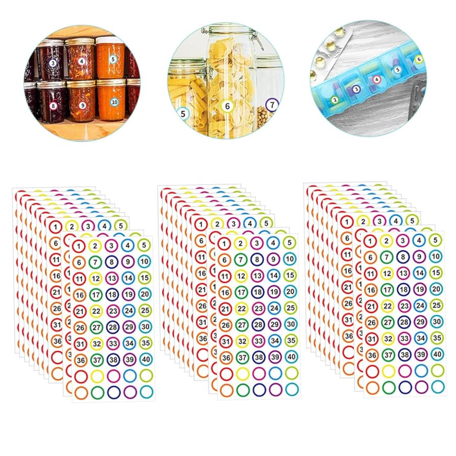 Amazon | NUOBESTY 10枚 ナンバーステッカー 小さい数字 少数の