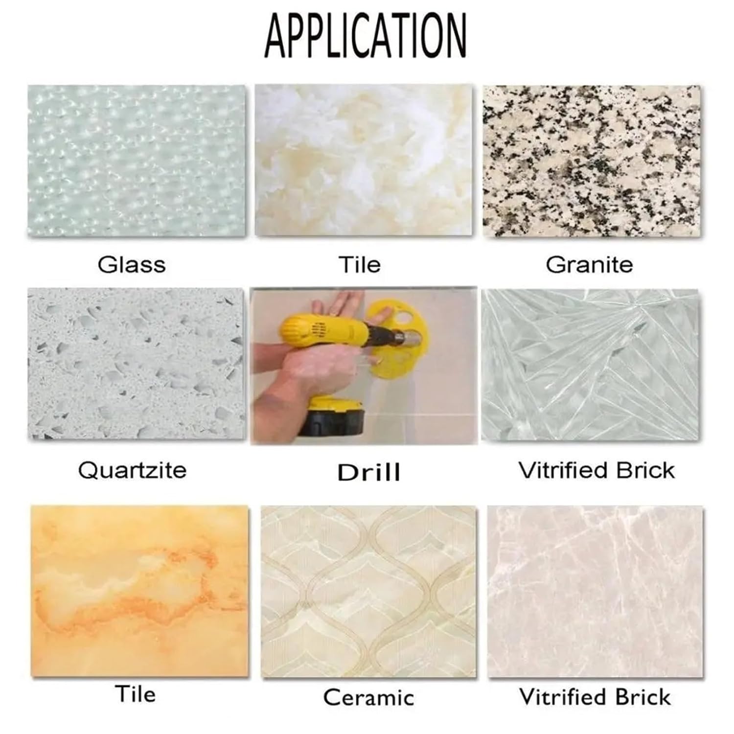 Sintered Diamond Core Drill Bit for Glass Marble Ceramic Tile Quartz Granite Porcelain, Fiberglass Stone 1Pcs(18mm)