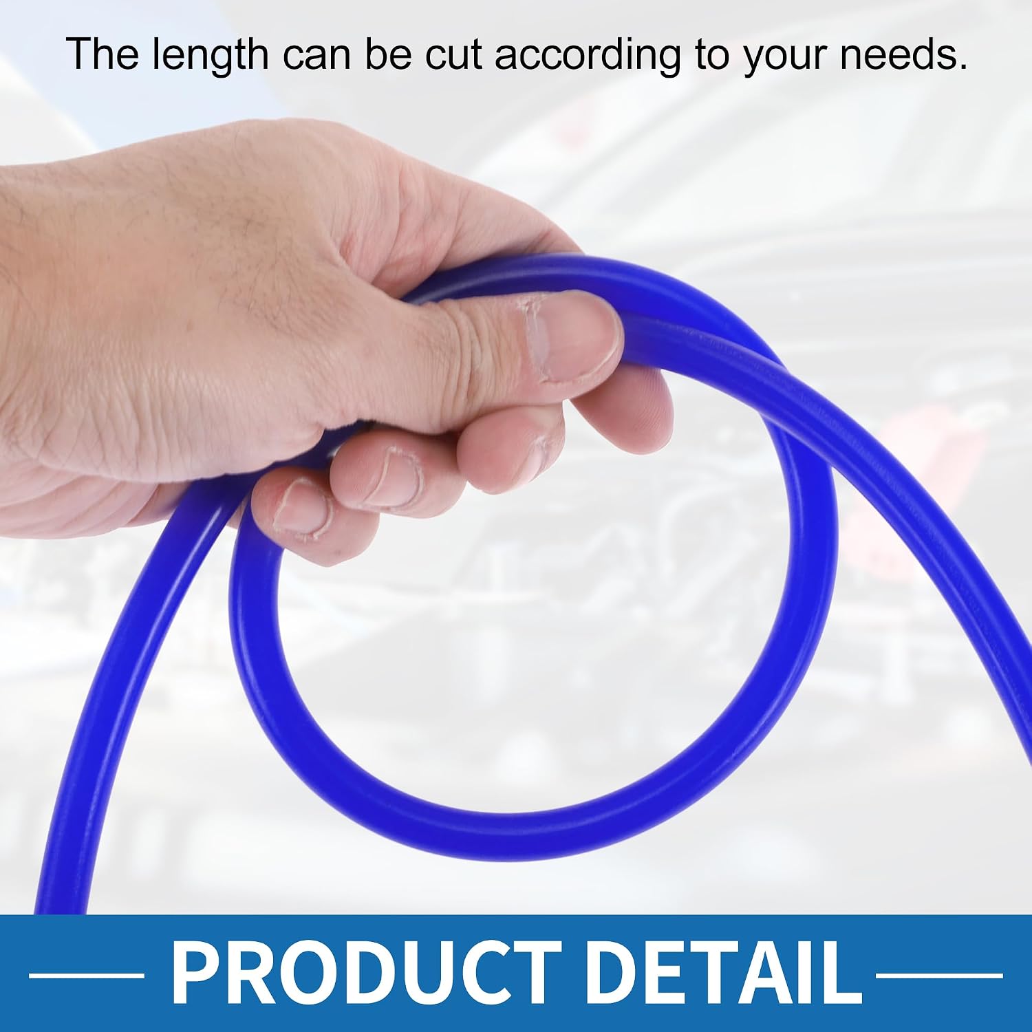 Compatible with Blue Silicone Vacuum Tubing Hose 5Ft 1/16" 2mm ID 3.5mm Thickness Line 130PSI Max Pressure