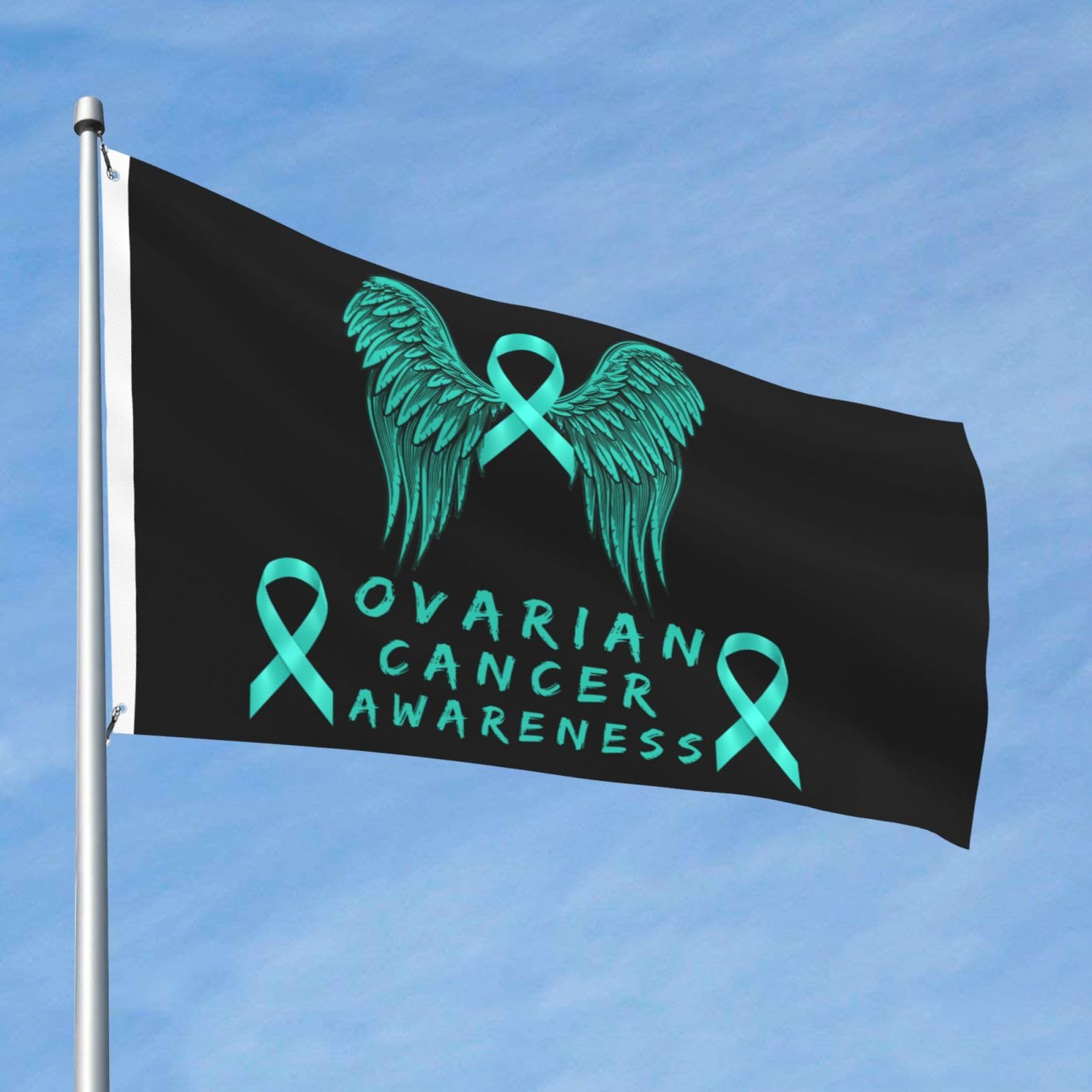 3dRose Flagge "Support The Fight For Ovarian Cancer" – 30,5x45,7 Cm, Polyester, Für Garten & Wand