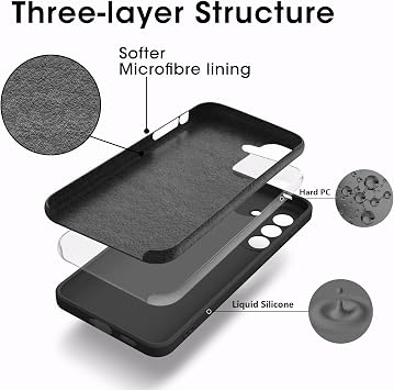 Kukiwhy für Samsung Galaxy A57 Hülle Silikon mit 1 Lanyard Dünn Slim Case mit Microfiber-Innenfutter Handyhülle für Samsung Galaxy A57 Rundumschutz mit Kratzfeste Schutzhülle Schwarz