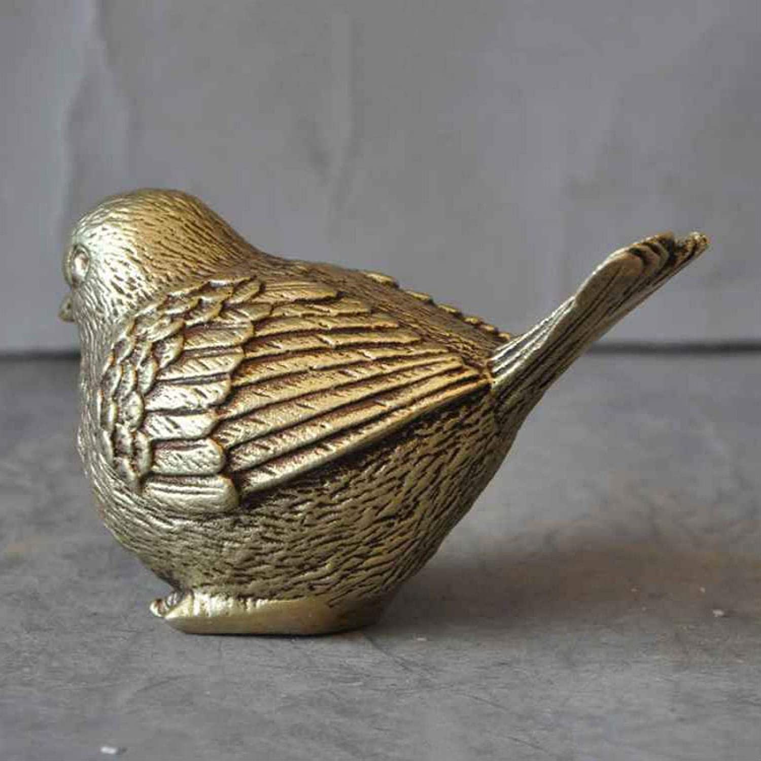 Feng shui mosiądz zwierzę mały ptak szczęście statua ozdoby biurowe figurki sztuki prezent posągi figurki home decor pulpit rzeźba